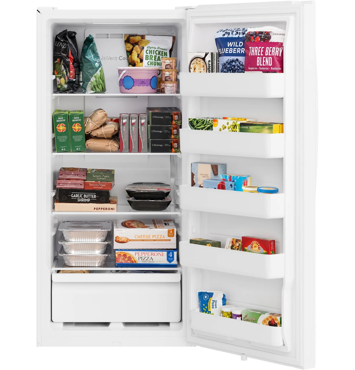 GE FUF14SZRWW 14.3 Cu. Ft. Garage Ready Convertible Upright Freezer White - image 3