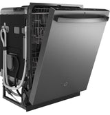 GE GDT670SYVFS - 24 in. Top Control Flush-Mount Dishwasher with 45 dBa Sound Level, 3rd-Rack & Dry Boost - Fingerprint Resistant Stainless