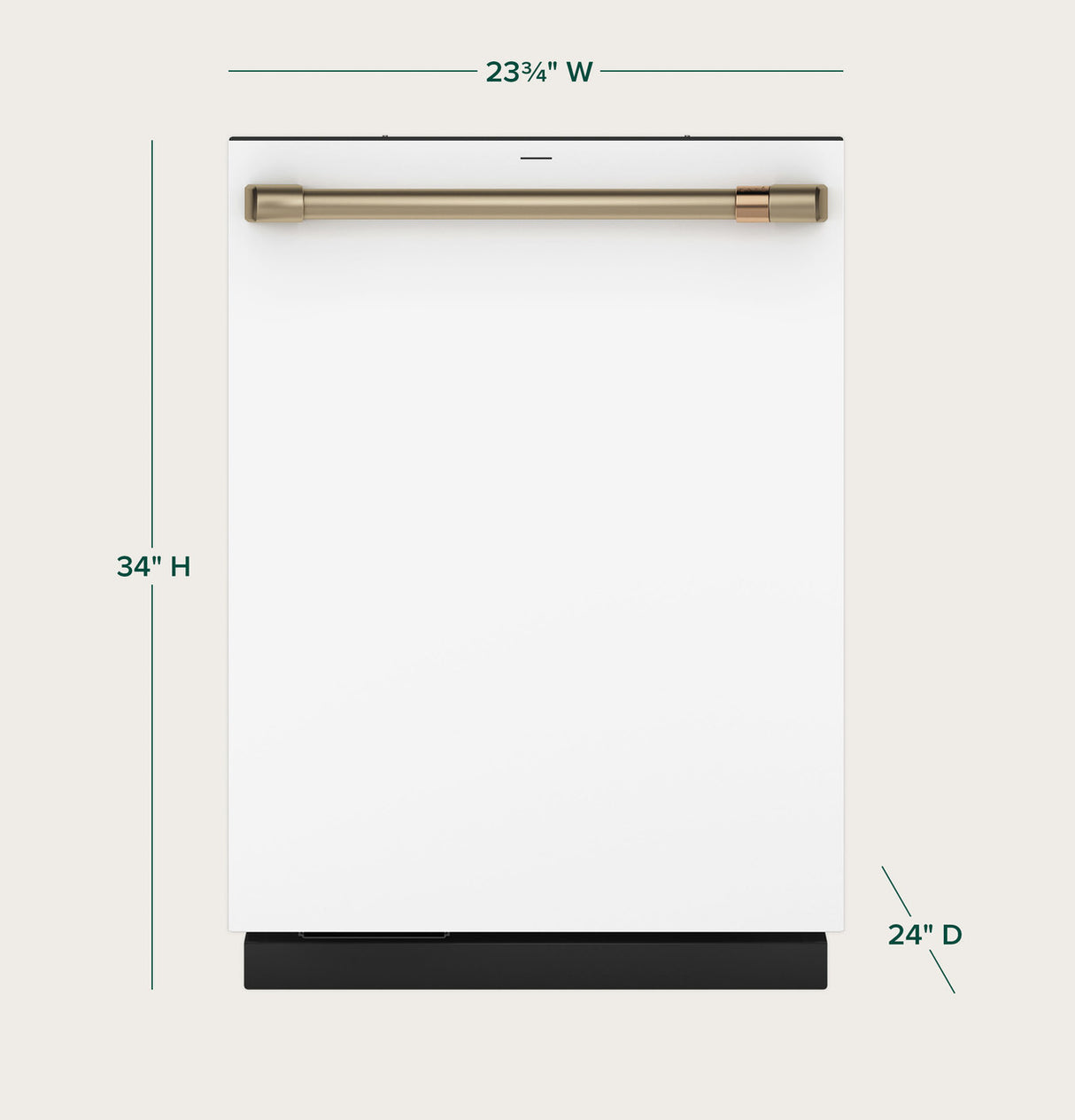 Café CDT888P4VW2 dishwasher dimensions and installation diagram