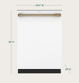 Café CDT888P4VW2 dishwasher dimensions and installation diagram