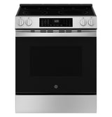 GE GRS600AVFS slide-in range - installed in kitchen