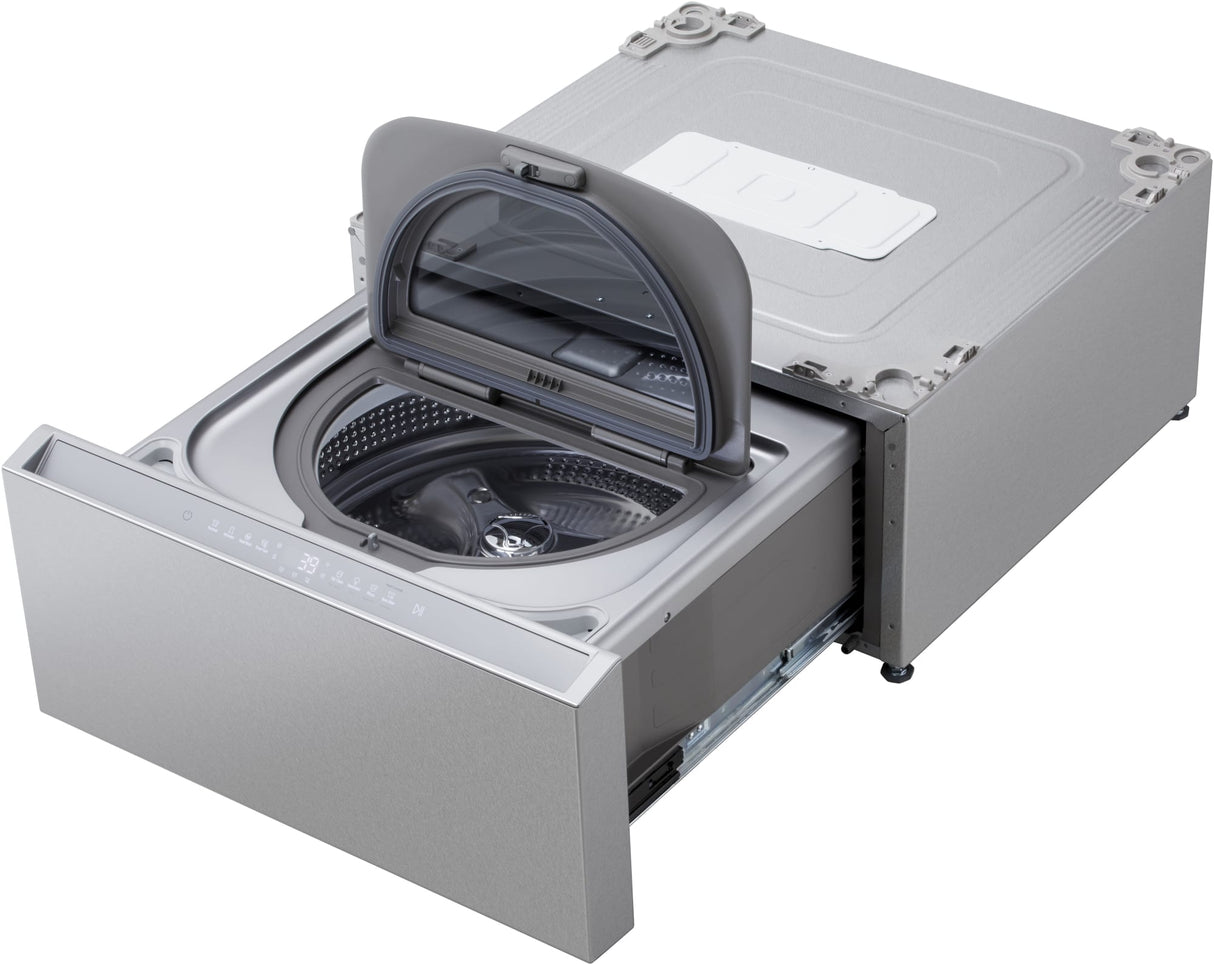 LG SIGNATURE WD405CS SideKick Pedestal Washer left angle with drawer open