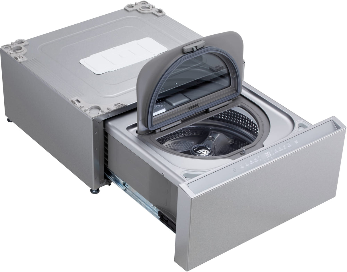 LG SIGNATURE WD405CS SideKick Pedestal Washer right angle with drawer open