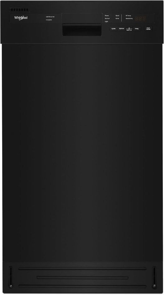 Whirlpool WDPS5118PB black compact dishwasher