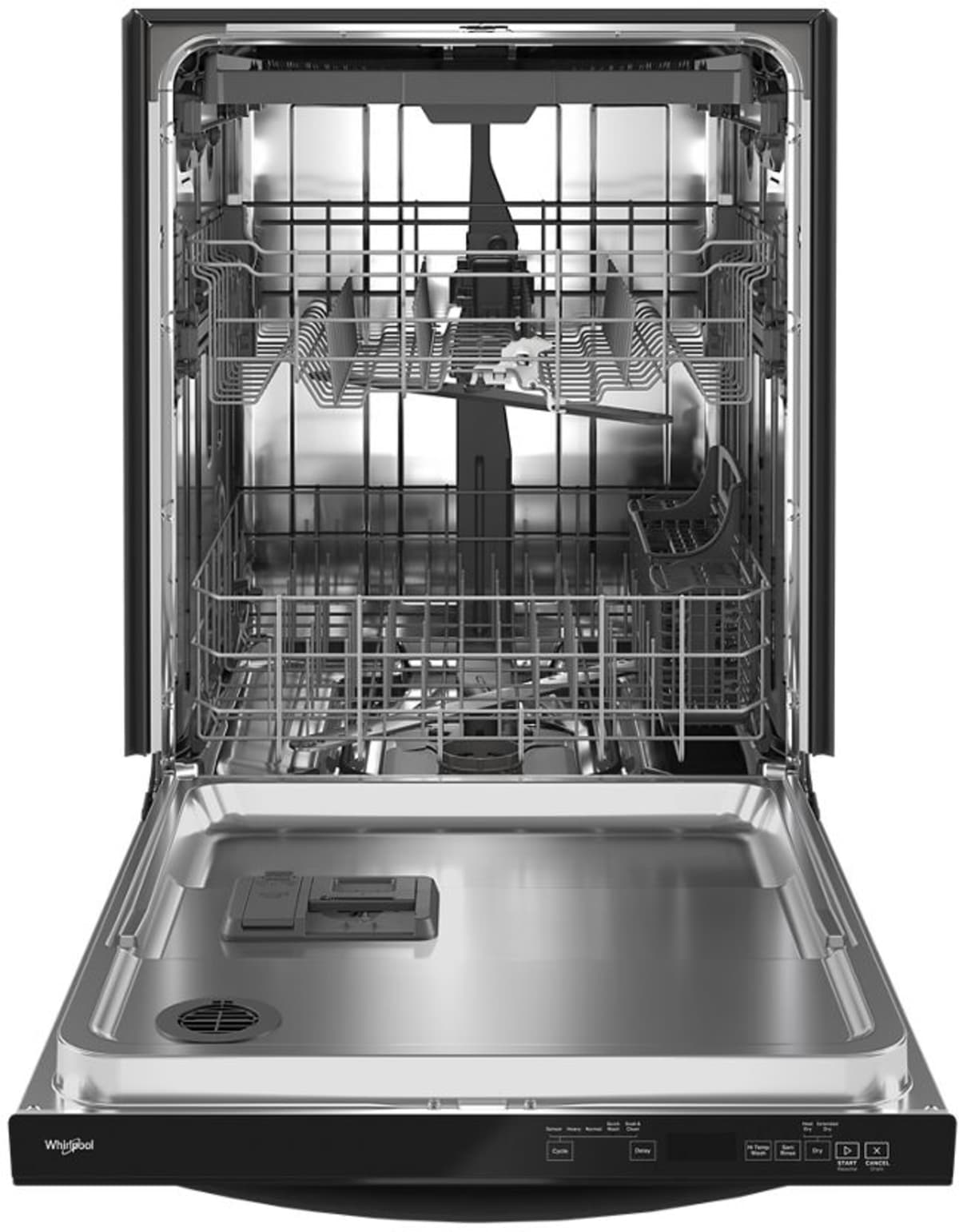 Whirlpool WDT750SAKB stainless steel tub interior
