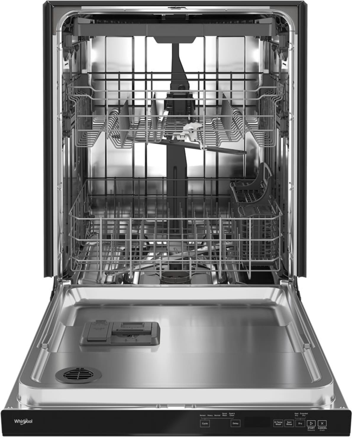 Whirlpool WDTA50SAKB dishwasher open
