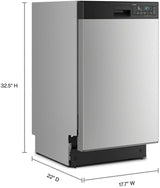 Whirlpool WDFS5118SS dimension diagram