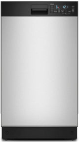 Whirlpool WDFS5118SS 18-inch stainless steel dishwasher front view