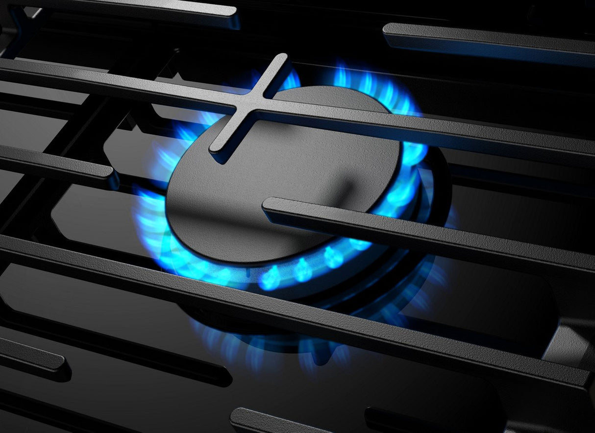 Whirlpool WCGK5030PB sealed burner detail