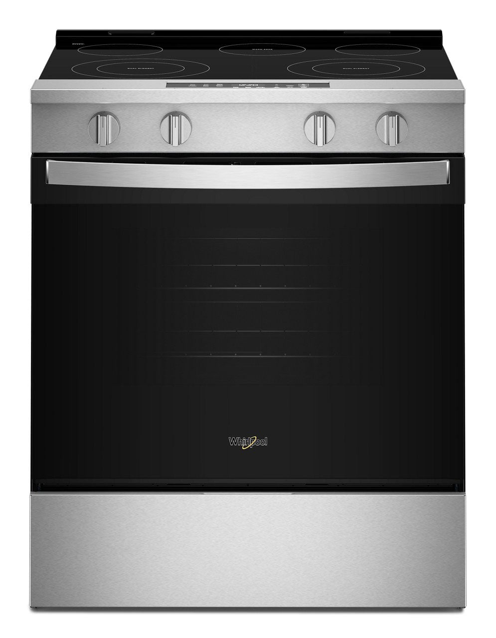 Whirlpool WSES3330TS stainless steel electric range front