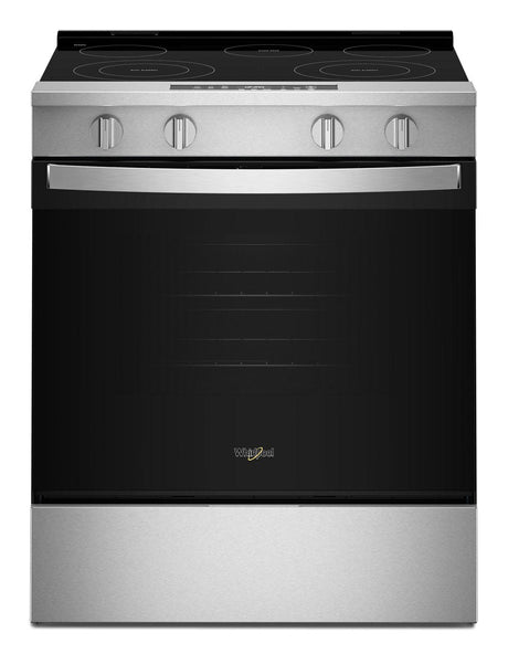 Whirlpool WSES3330TS stainless steel electric range front