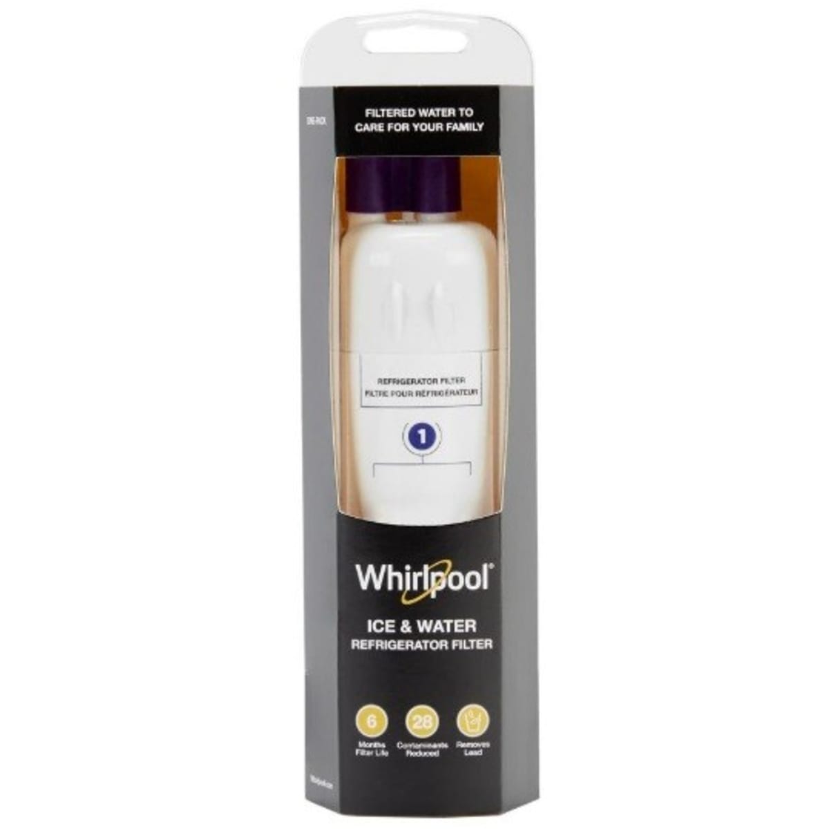 Whirlpool Refrigerator Water Filter 1 - WHR1RXD1 (Pack of 1) - (WHR1RXD1)