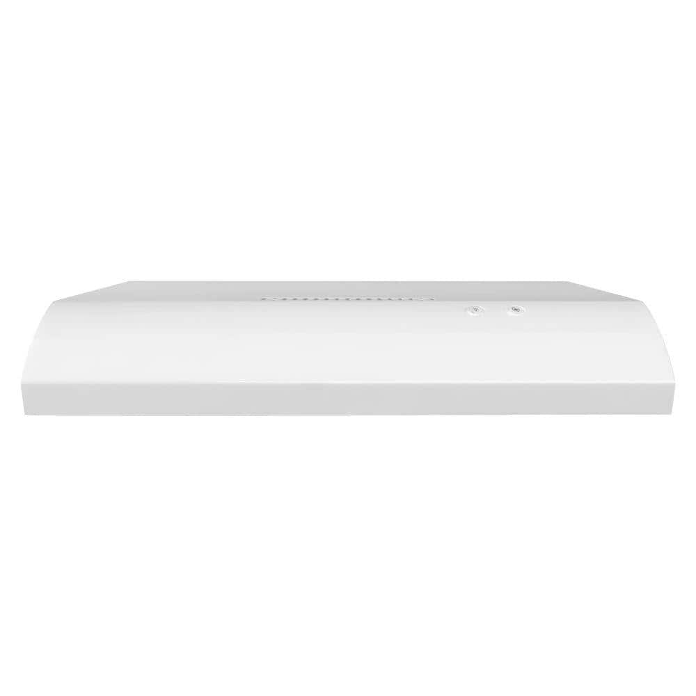 Whirlpool UXT4030ADW 30 in. under-cabinet range hood in white - front view