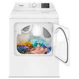 Whirlpool WED4105LSW electric dryer - angled view