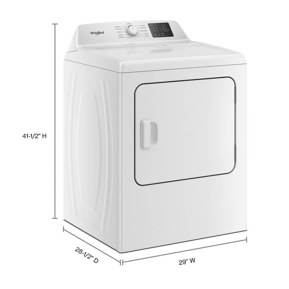 Whirlpool WED4105LSW electric dryer - door open