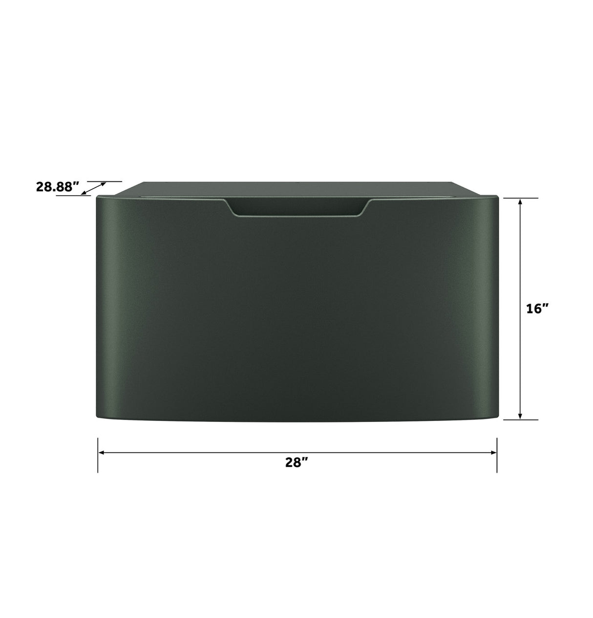 GE Profile GFP1528PWGN laundry pedestal detail view