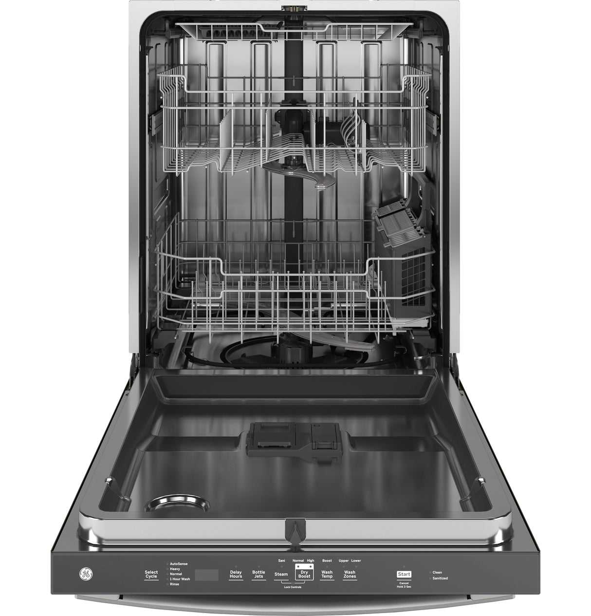 GE GDT670SYVFS - 24 in. Top Control Flush-Mount Dishwasher with 45 dBa Sound Level, 3rd-Rack & Dry Boost - Fingerprint Resistant Stainless