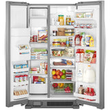 Whirlpool WRS325SDHZ 36" 24.55 cu. ft. Freestanding Side-by-Side Refrigerator in Stainless Steel