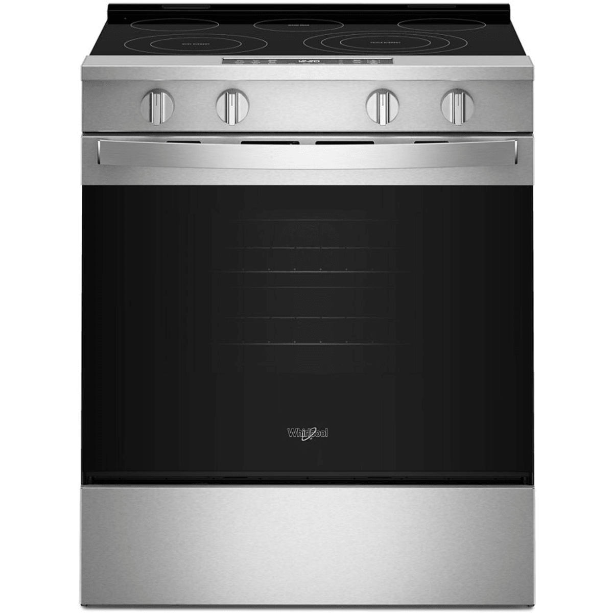 Whirlpool WSES5030SZ 30" Slide-In Electric Smart Range in Fingerprint Resistant Stainless Steel