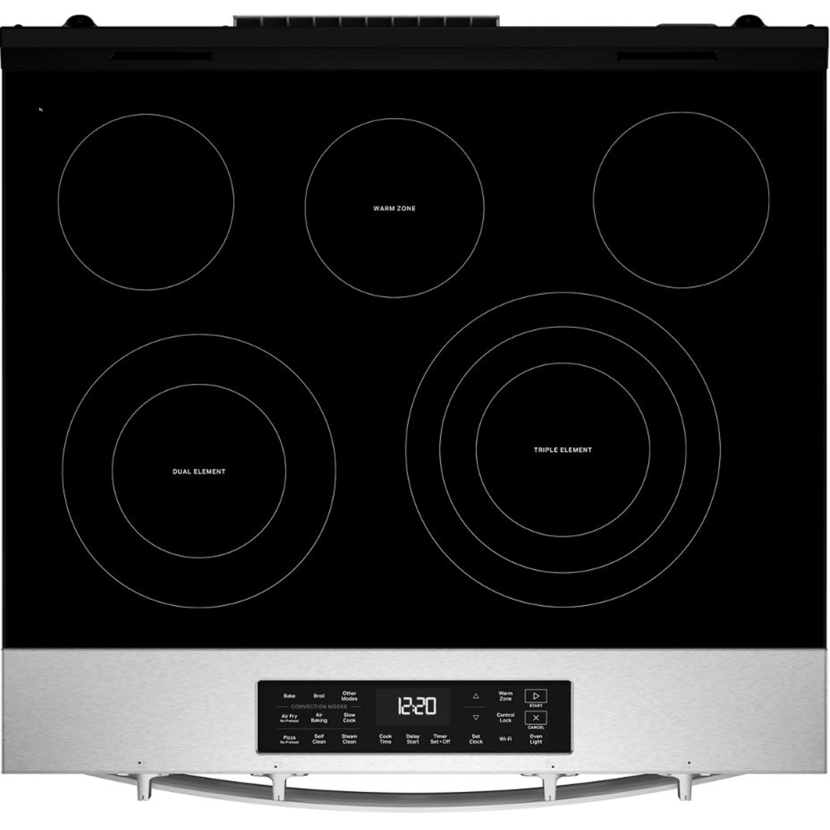 Whirlpool WSES5030SZ 30" Slide-In Electric Smart Range in Fingerprint Resistant Stainless Steel