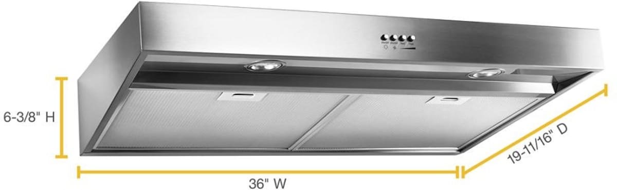 Whirlpool WVU37UC6FS dimensions guide