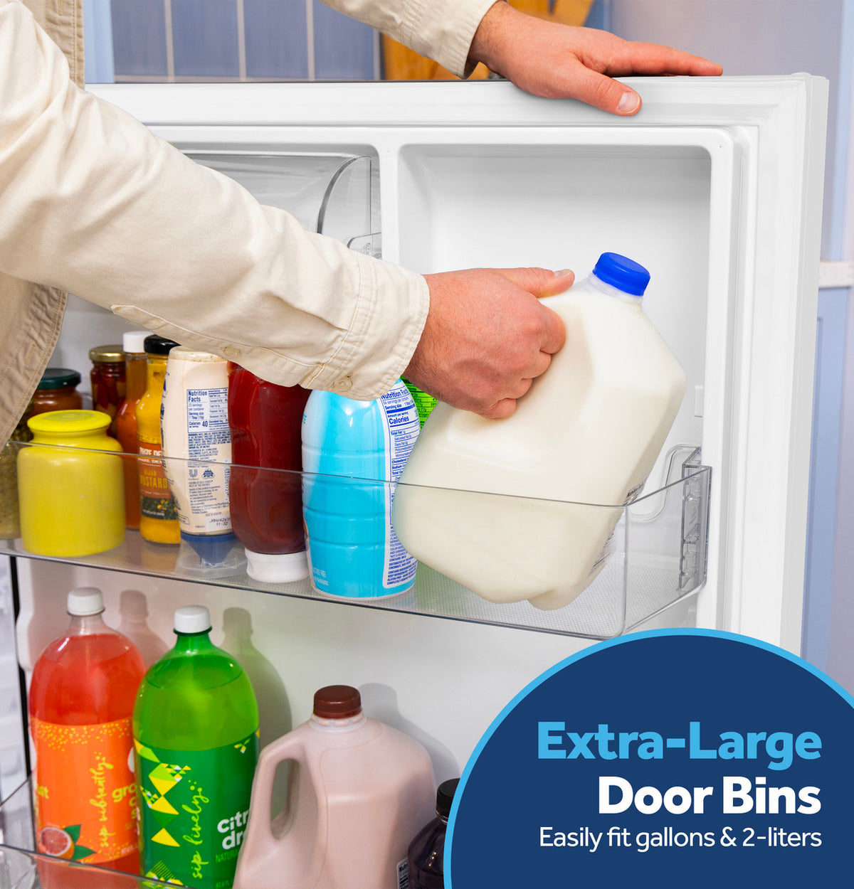 GE GPS19KGZWW door bins storage