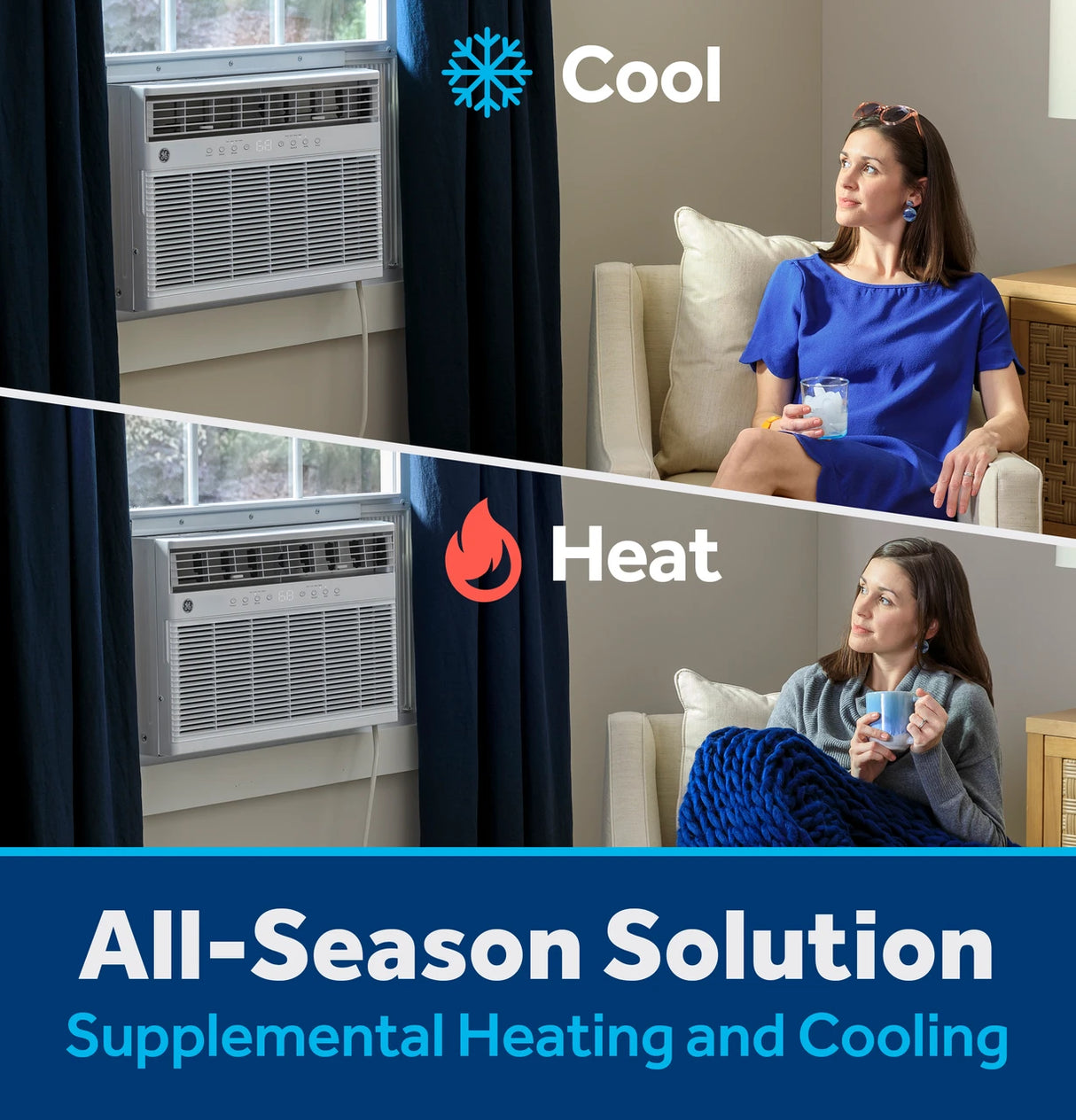 GE AWGP12WWA ENERGY STAR certified heat pump window air conditioner