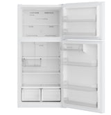 GE GPS19KGZWW refrigerator doors open showing interior