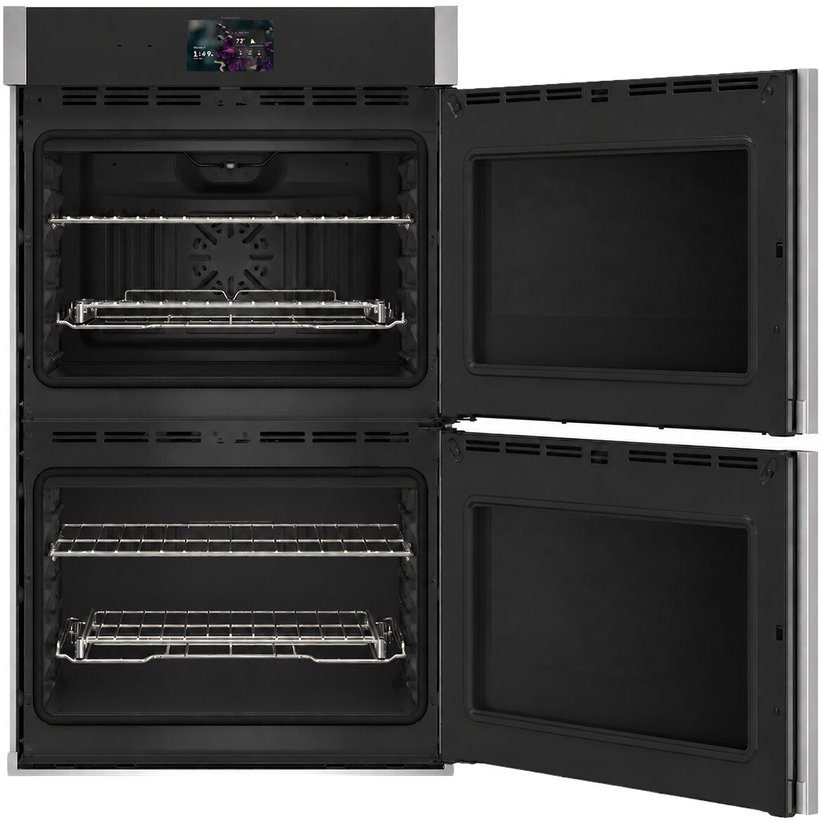 GE Profile PTD700RSZSS double wall oven angled view