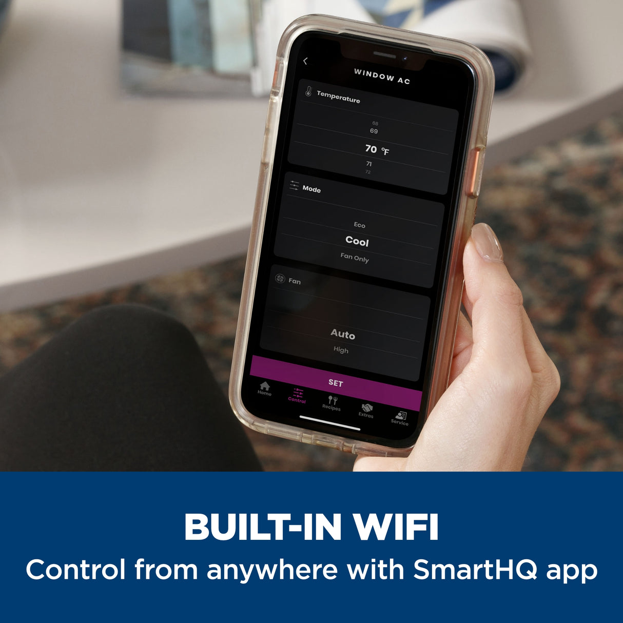 GE(R) 23,700 BTU Smart Electronic Window Air Conditioner for Extra-Large Rooms up to 1500 sq. ft. - (AHFK24BA)