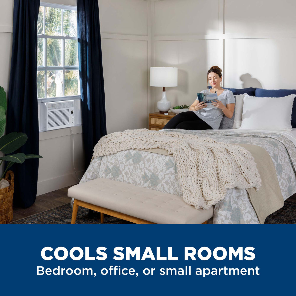 GE(R) 6,000 BTU Electronic Window Air Conditioner for Small Rooms up to 250 sq ft. - (AHSE06CA)