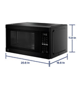 GE GCST10A1WBB countertop microwave - stainless steel interior