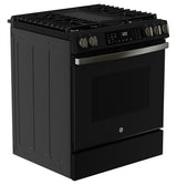 GE 30" Slide-In Front-Control Convection Gas Range with Air Fry – Slate (GGS600AVDS)