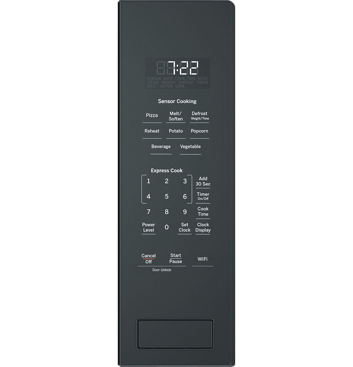 GE Profile PCWK22U1WBB built-in microwave - door open