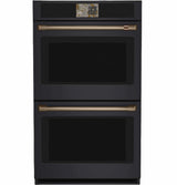 Café CTD90DP3ZD1 Double Wall Oven Matte Black with Brushed Bronze hardware
