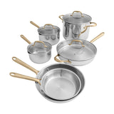 ZLINE CWSETL-ST-10 10 Piece Non-Toxic Stainless Steel Cookware Set